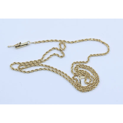 10K Yellow Gold Rope Chain Necklace