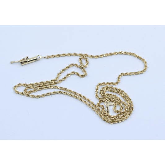 10K Yellow Gold Rope Chain Necklace