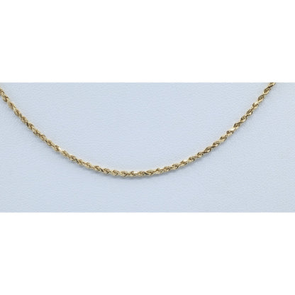 10K Yellow Gold Rope Chain Necklace