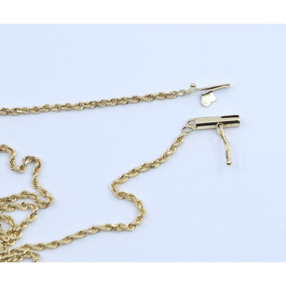 10K Yellow Gold Rope Chain Necklace