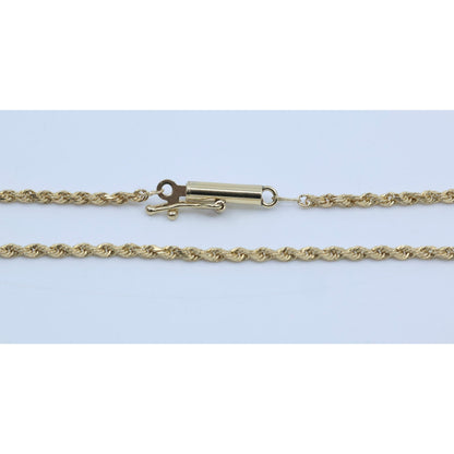 10K Yellow Gold Rope Chain Necklace