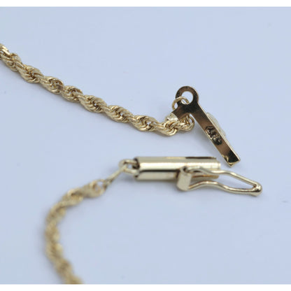 10K Yellow Gold Rope Chain Necklace