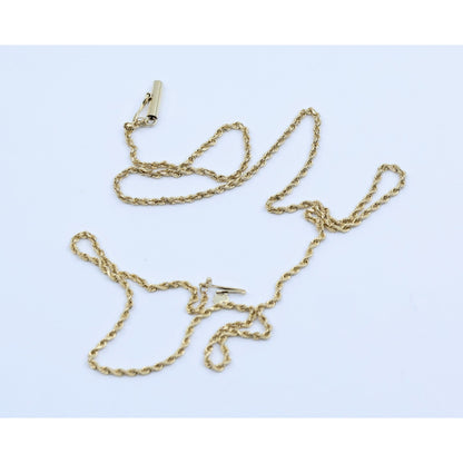 10K Yellow Gold Rope Chain Necklace