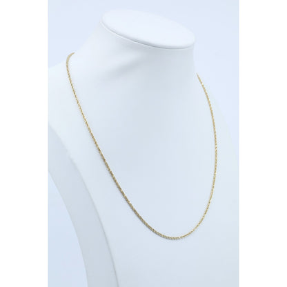 10K Yellow Gold Rope Chain Necklace