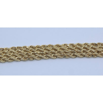 10K Yellow Gold Rope Chain Necklace