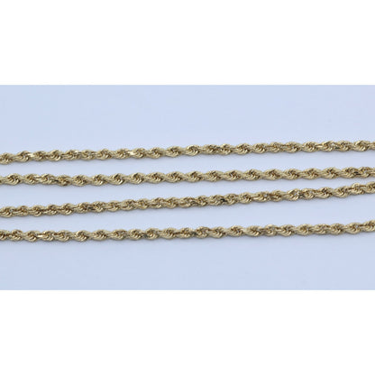 10K Yellow Gold Rope Chain Necklace