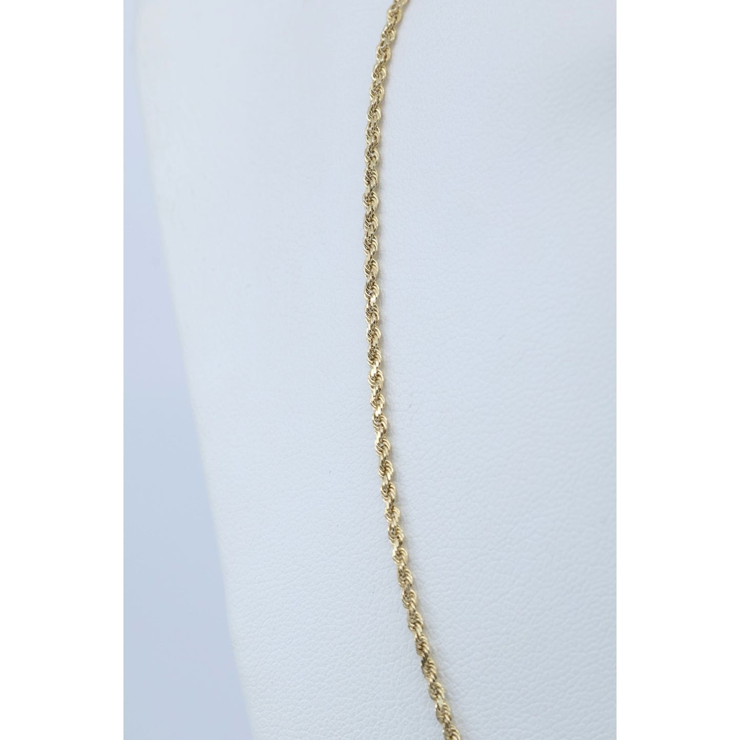 10K Yellow Gold Rope Chain Necklace