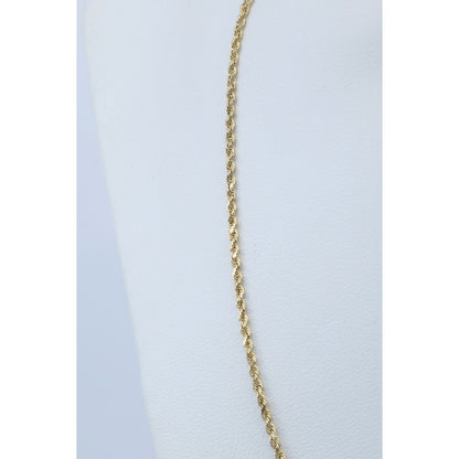 10K Yellow Gold Rope Chain Necklace