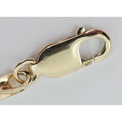 Fancy 12K Yellow Gold Custom Link Chain Necklace