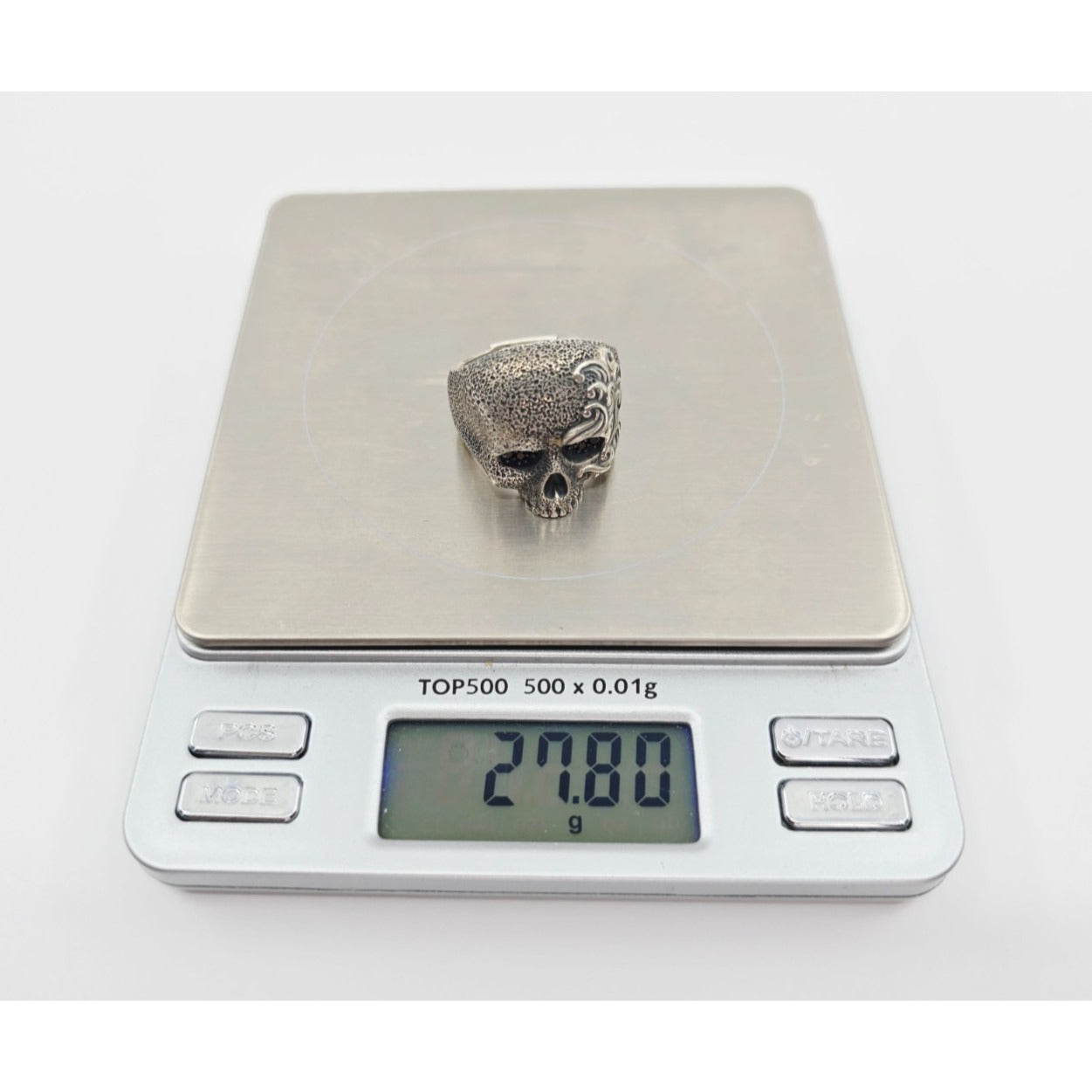 David Yurman Black Diamond Skull Wave Ring 925 Sterling Silver Waves Collection
