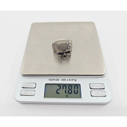 David Yurman Black Diamond Skull Wave Ring 925 Sterling Silver Waves Collection