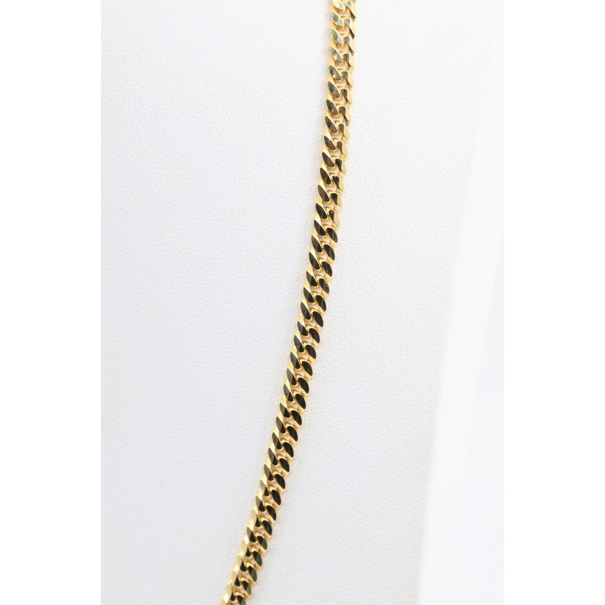 14K Yellow Gold Cuban Link Chain Necklace