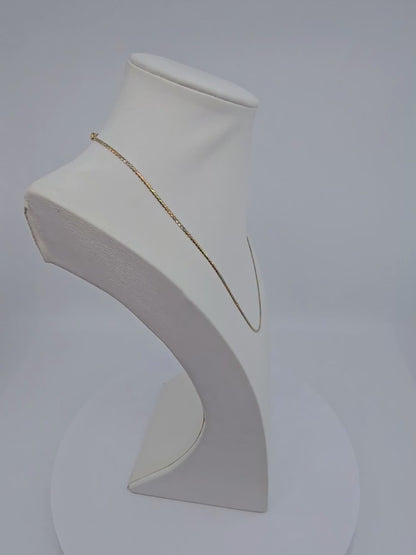 14K Tri Tone Gold Serpentine Link Chain Necklace