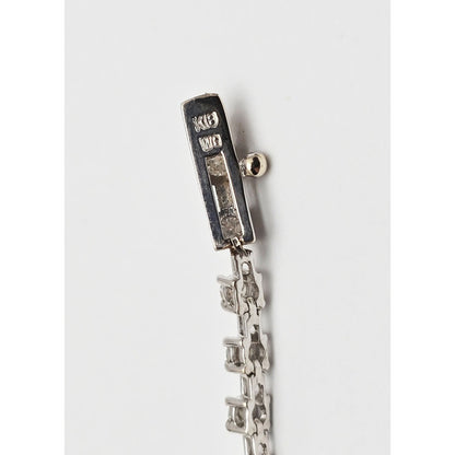 18K & 14K White Gold Evil Eye Diamond & Sapphire Tennis Link Bracelet