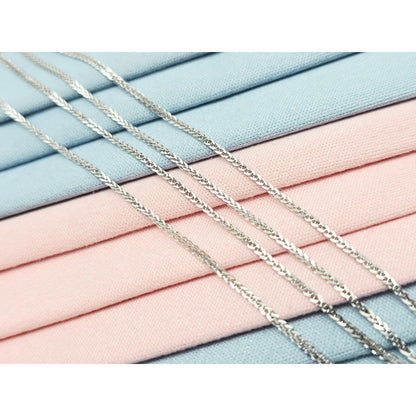 Thin 14K White Gold Franco Link Chain Necklace