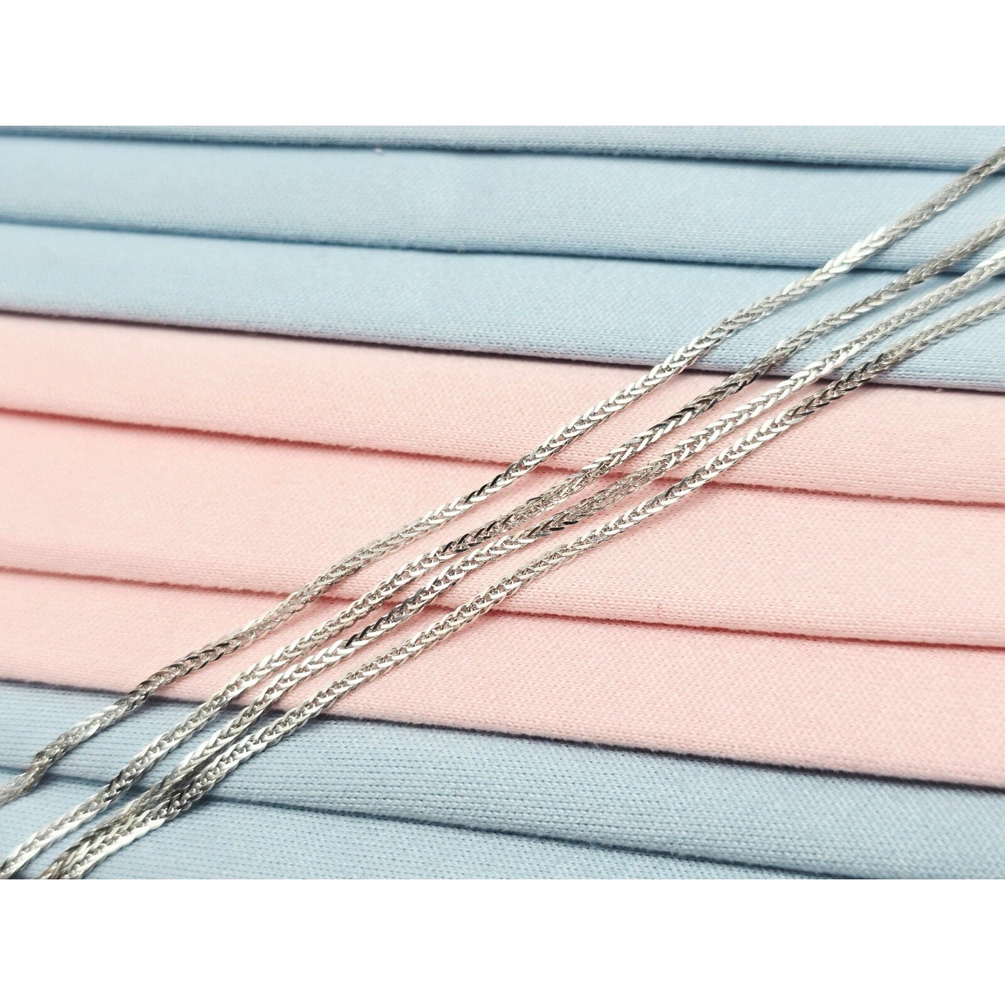 Thin 14K White Gold Franco Link Chain Necklace