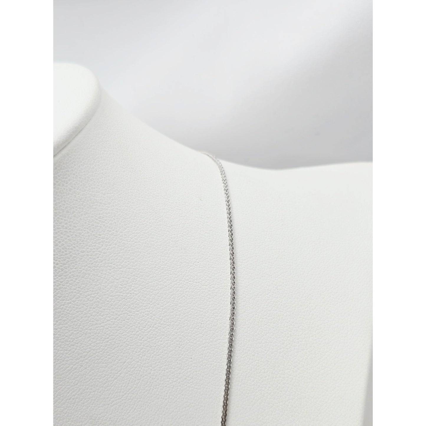 Thin 14K White Gold Franco Link Chain Necklace