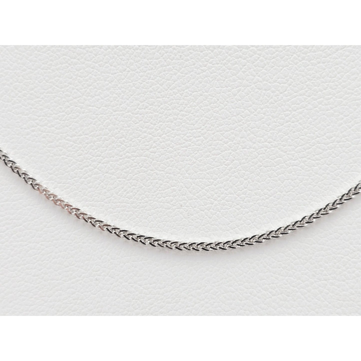 Thin 14K White Gold Franco Link Chain Necklace