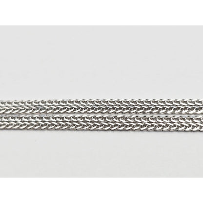 Thin 14K White Gold Franco Link Chain Necklace