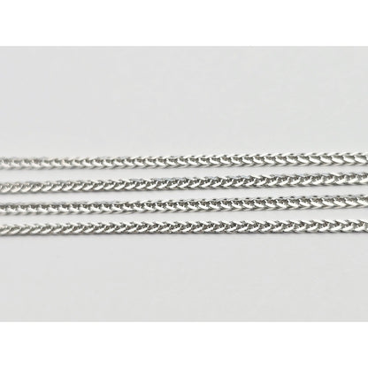 Thin 14K White Gold Franco Link Chain Necklace