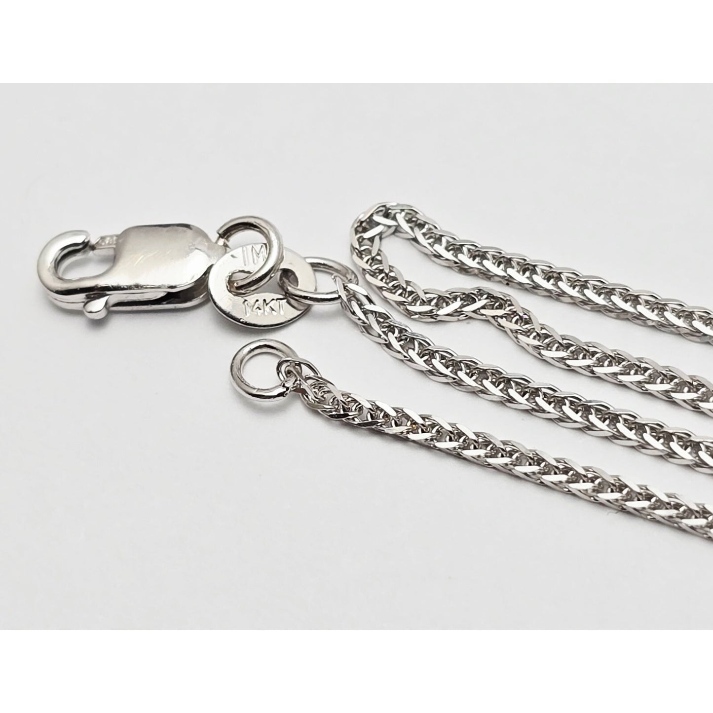 Thin 14K White Gold Franco Link Chain Necklace