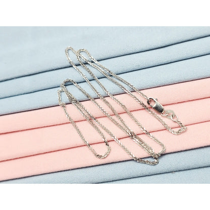 Thin 14K White Gold Franco Link Chain Necklace