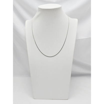 Thin 14K White Gold Franco Link Chain Necklace