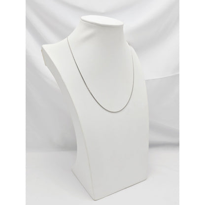 Thin 14K White Gold Franco Link Chain Necklace