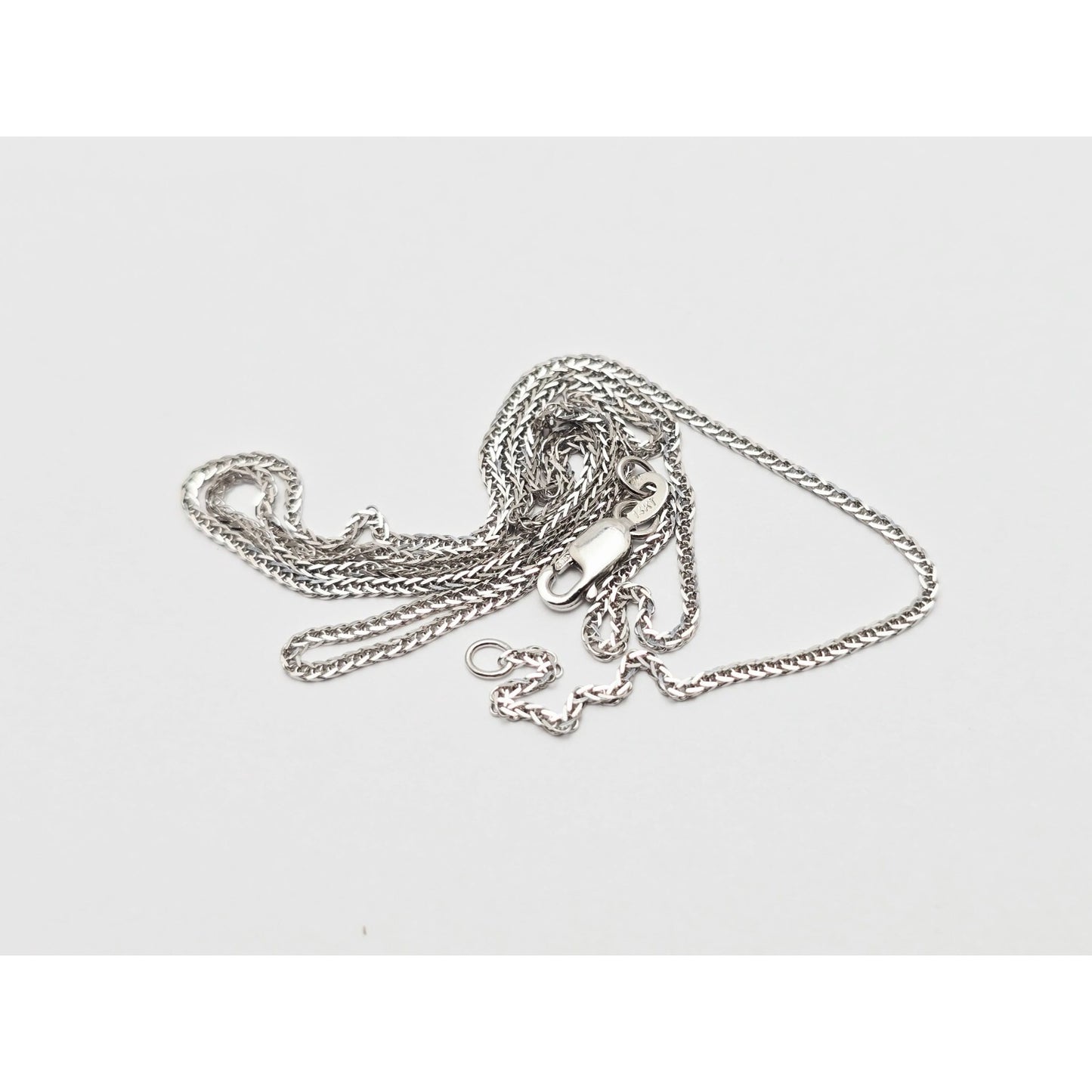 Thin 14K White Gold Franco Link Chain Necklace