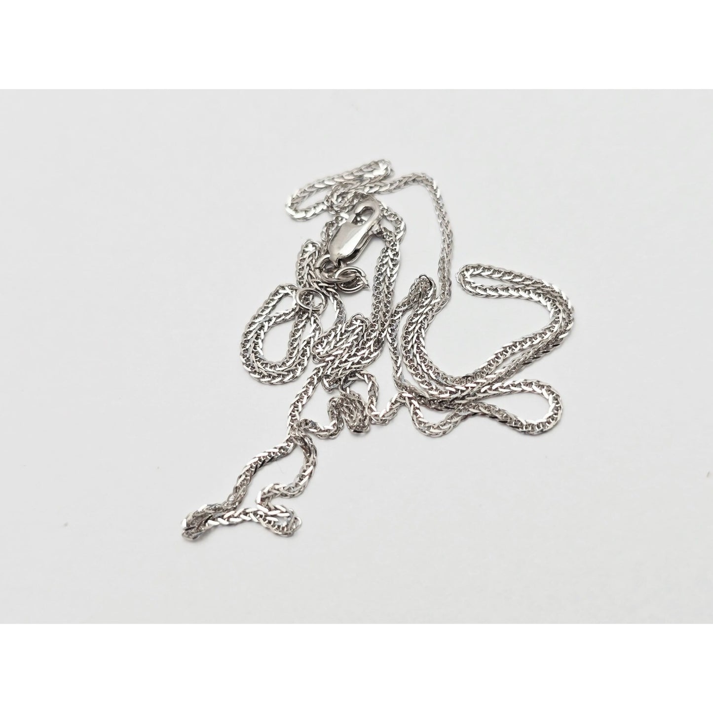 Thin 14K White Gold Franco Link Chain Necklace