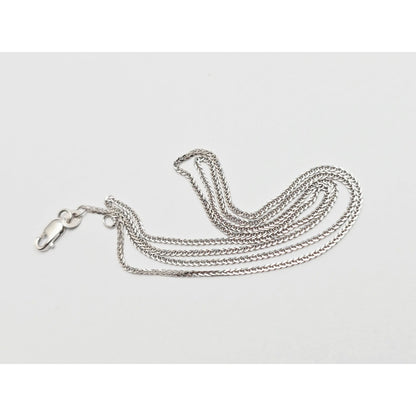Thin 14K White Gold Franco Link Chain Necklace
