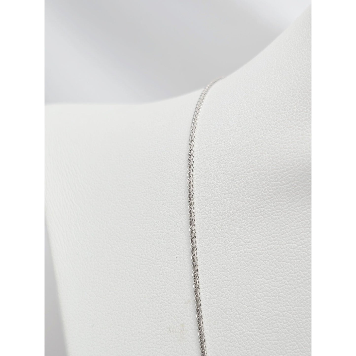 Thin 14K White Gold Franco Link Chain Necklace