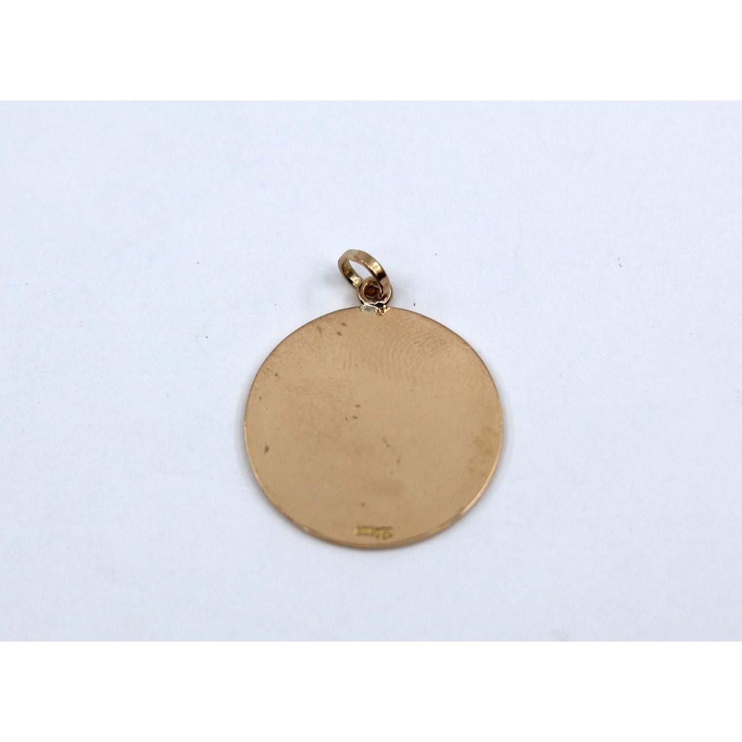 18K Yellow Gold Baha'i Greatest Name Medallion Round Charm Pendant