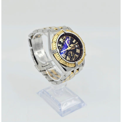 Breitling Crosswind Chronometre D13355 Steel Gold Chronograph Watch 43mm