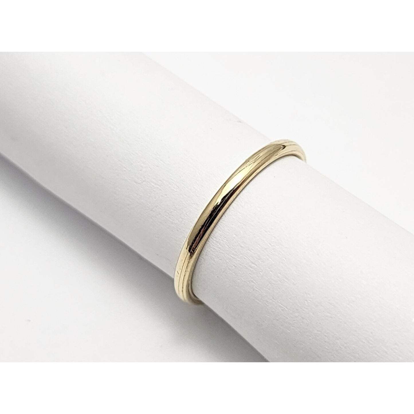 10K Yellow Gold Polished Thin Wedding Band Ring