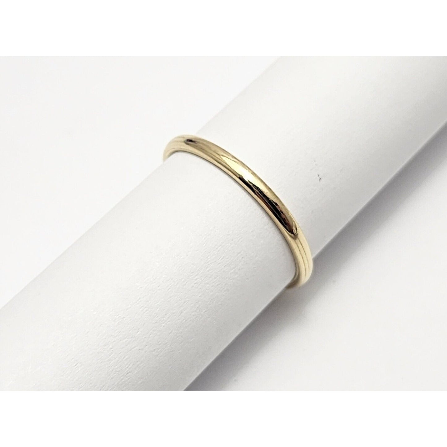 10K Yellow Gold Polished Thin Wedding Band Ring