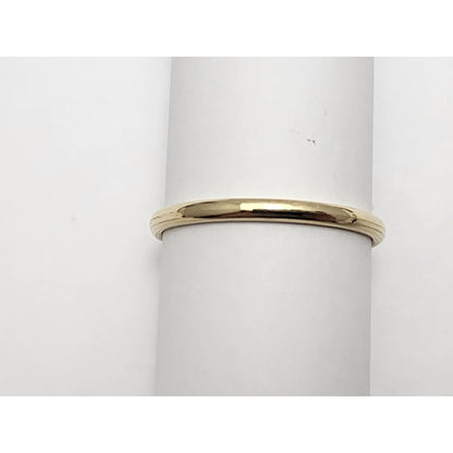 10K Yellow Gold Polished Thin Wedding Band Ring