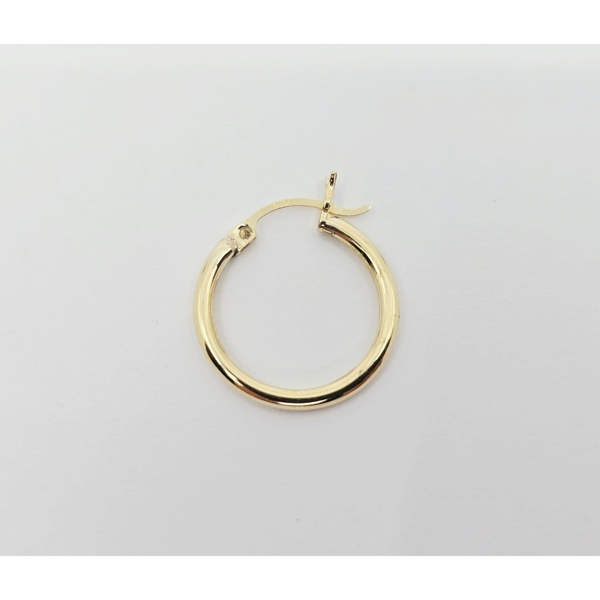 Single 14K Yellow Gold Clip on Hinge Hoop Earring