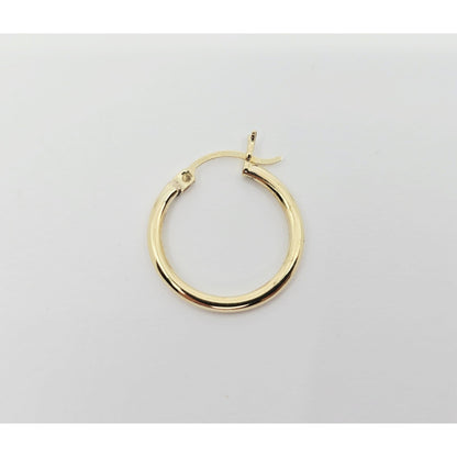 Single 14K Yellow Gold Clip on Hinge Hoop Earring