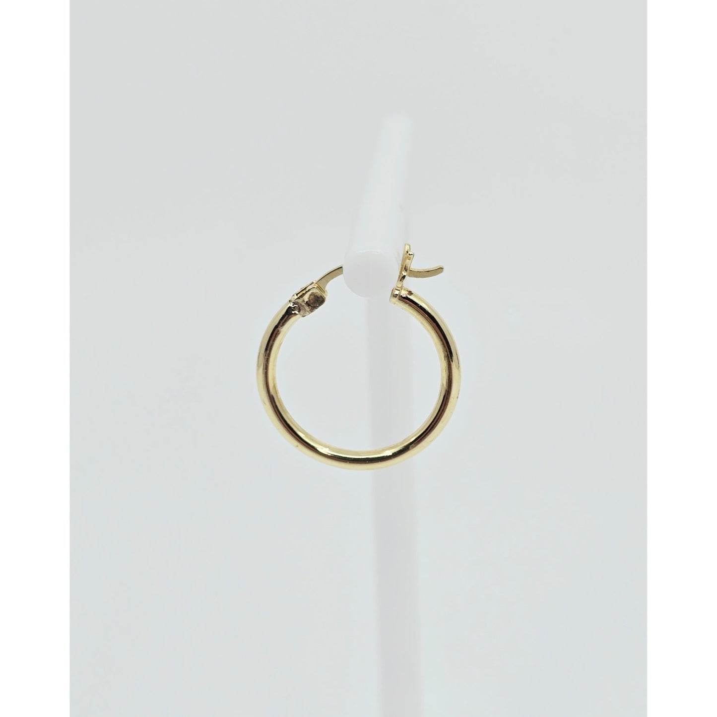 Single 14K Yellow Gold Clip on Hinge Hoop Earring