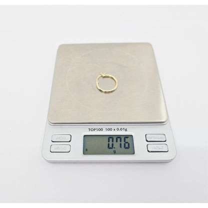 Single 14K Yellow Gold Clip on Hinge Hoop Earring