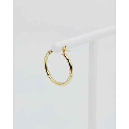 Single 14K Yellow Gold Clip on Hinge Hoop Earring