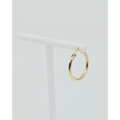 Single 14K Yellow Gold Clip on Hinge Hoop Earring