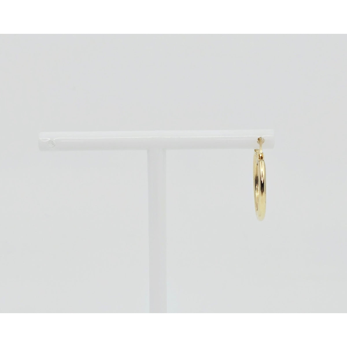 Single 14K Yellow Gold Clip on Hinge Hoop Earring