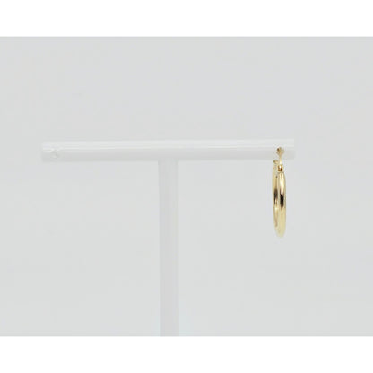 Single 14K Yellow Gold Clip on Hinge Hoop Earring