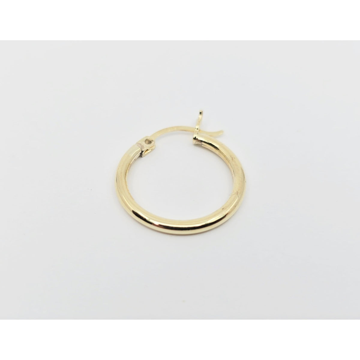 Single 14K Yellow Gold Clip on Hinge Hoop Earring