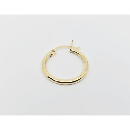 Single 14K Yellow Gold Clip on Hinge Hoop Earring