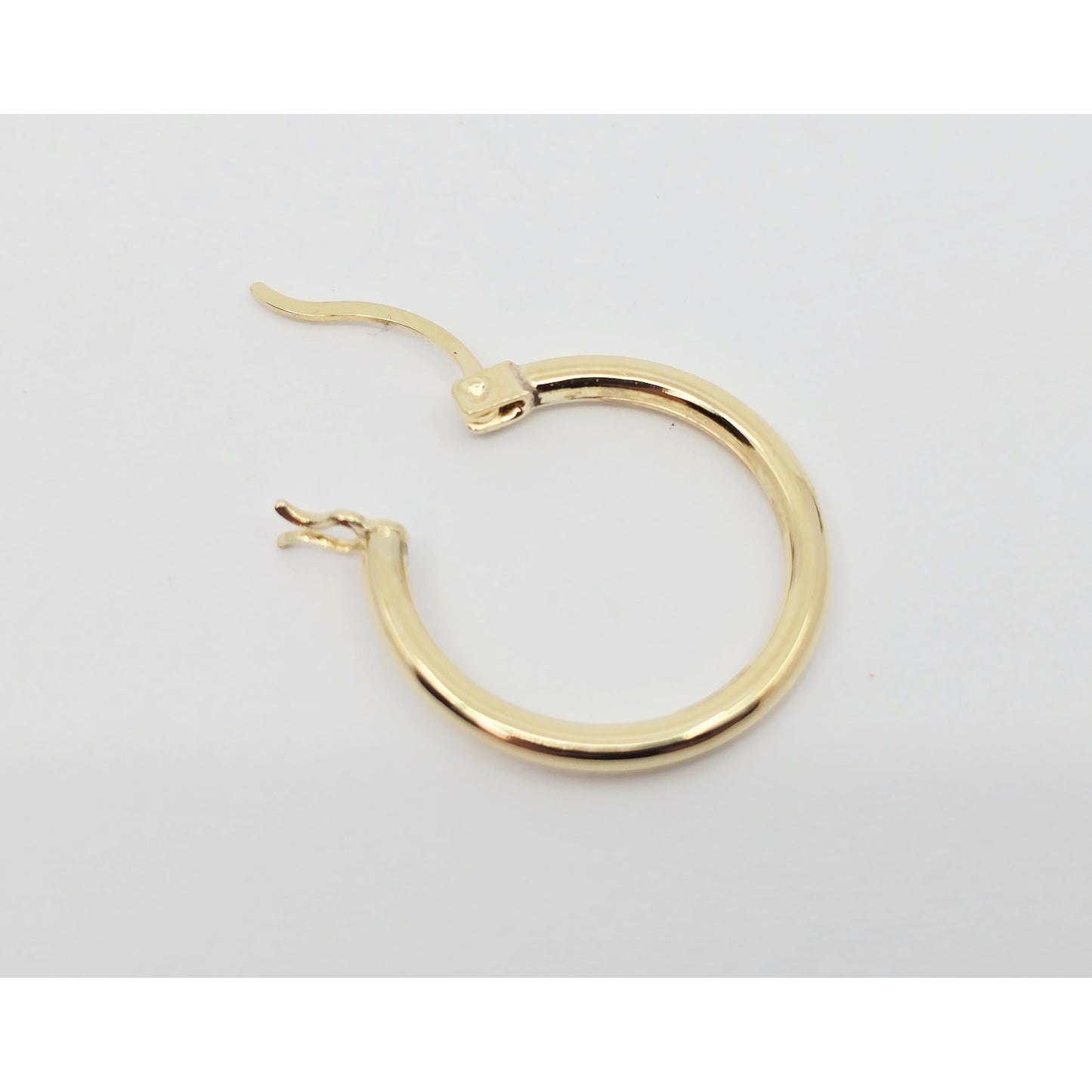 Single 14K Yellow Gold Clip on Hinge Hoop Earring