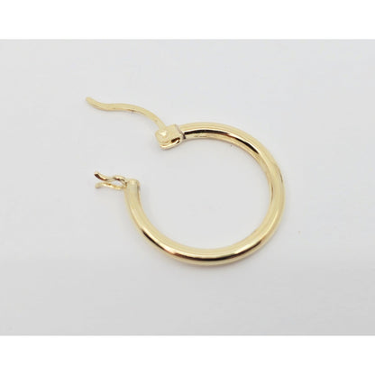 Single 14K Yellow Gold Clip on Hinge Hoop Earring