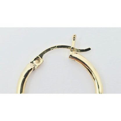 Single 14K Yellow Gold Clip on Hinge Hoop Earring